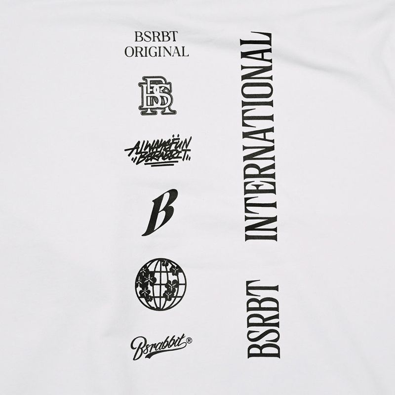 BSR2223FWPO073 MULTI LOGO CREWNECK WHITE