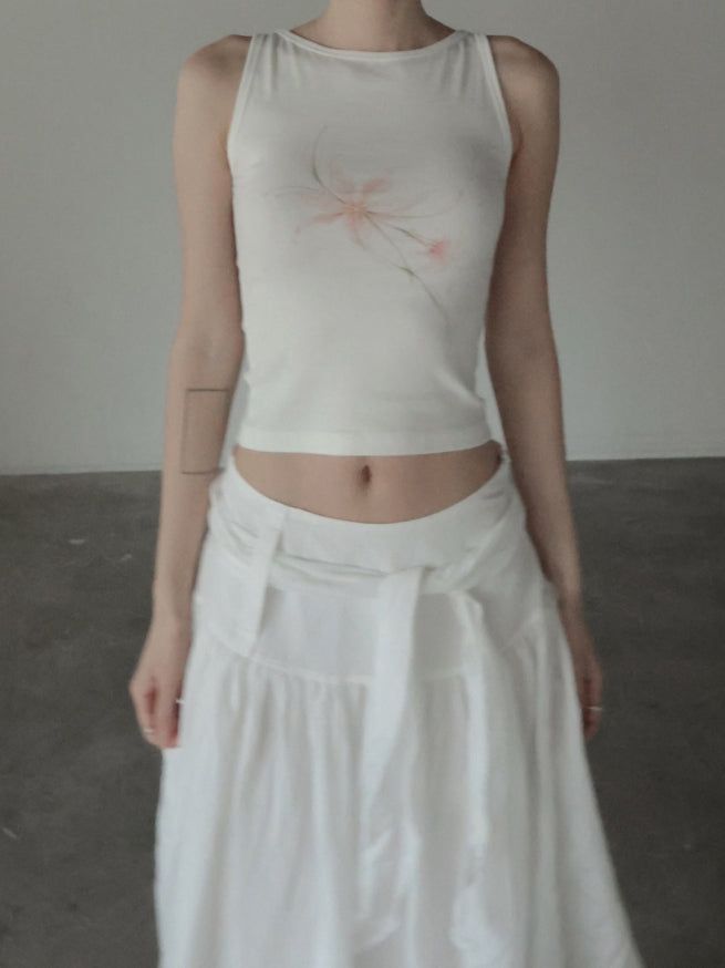 mnem（ムネム）の「Aquarel Flower Sleeveless（Tops）」