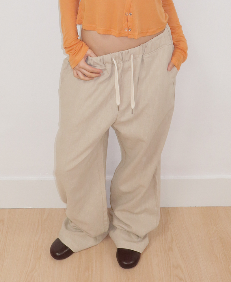 NOTHINGINCOMMON（ナッシングインコモン）の「로빈 썸머 린넨 와이드 밴딩팬츠（Pants）」