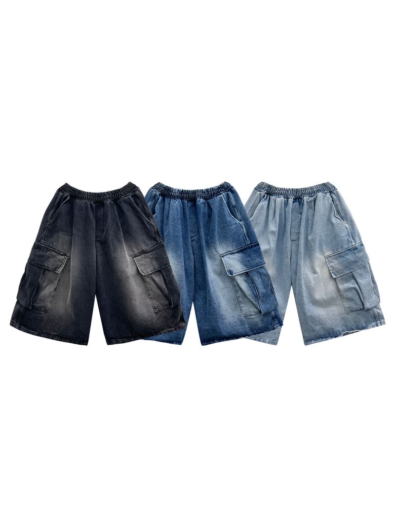 Vintage Washed Denim Shorts 3C