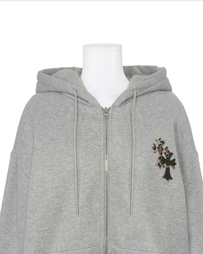 connect patch napping mens hoodie zip