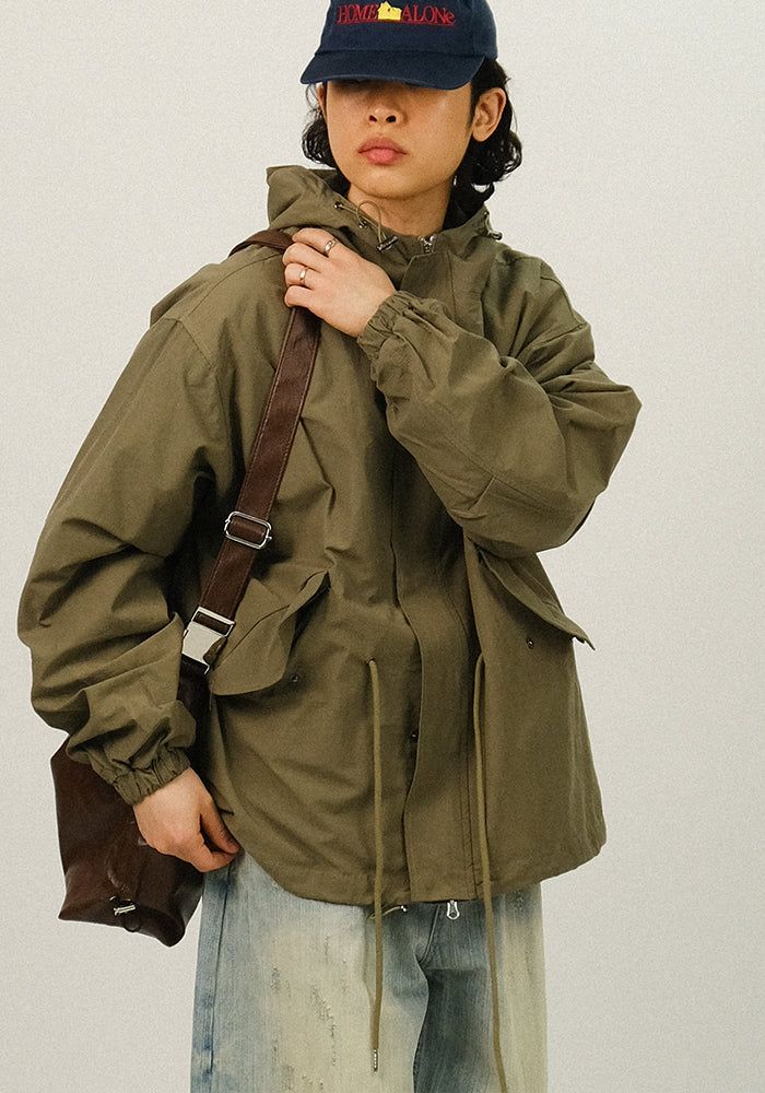 SEMIKAJI(セミカジ)の「DE フードショートフィッシュテールパーカ(ジャケット/アウター)」