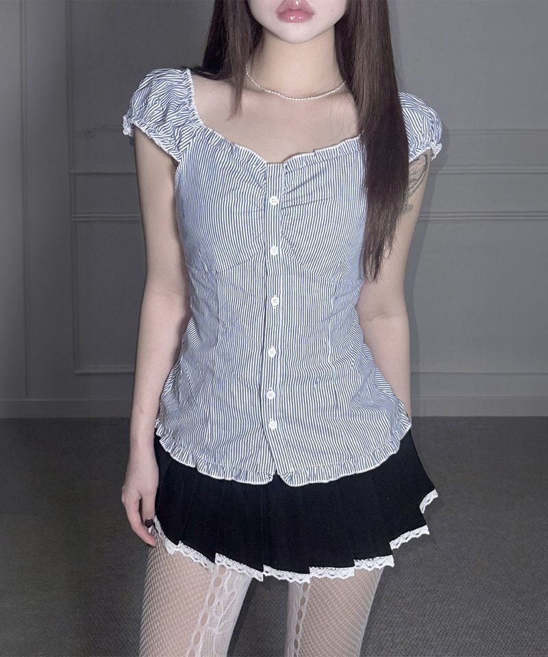 meego(ミーゴ)の「Aeka Frill Blouse(Tops)」