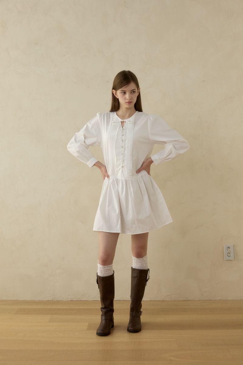 MEADOW PINTUCK RIBBON DRESS