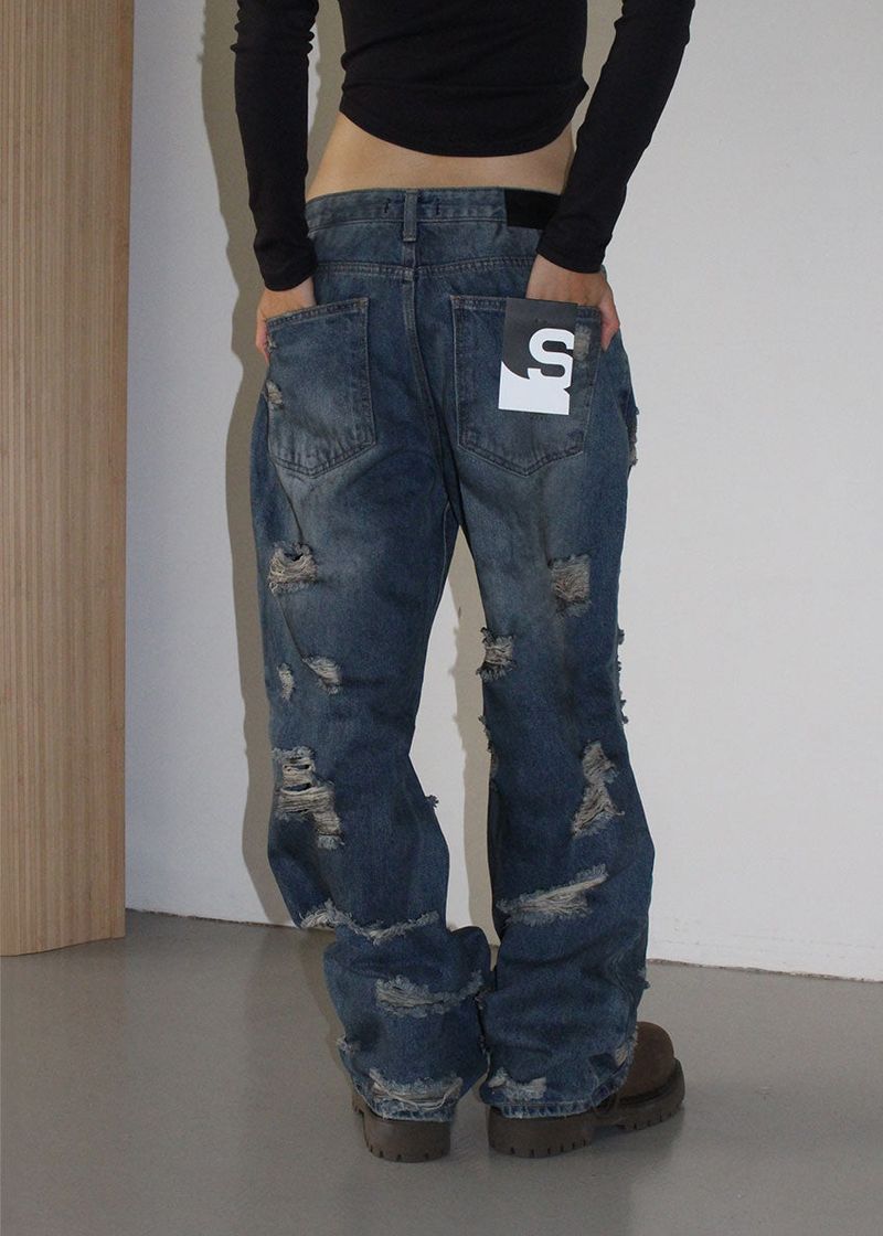 DAMAGE DIRTY DENIM