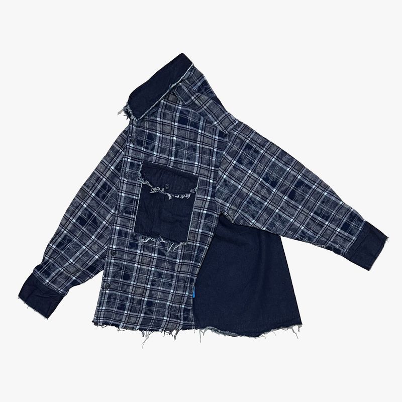 grunge burner check shirt_blue