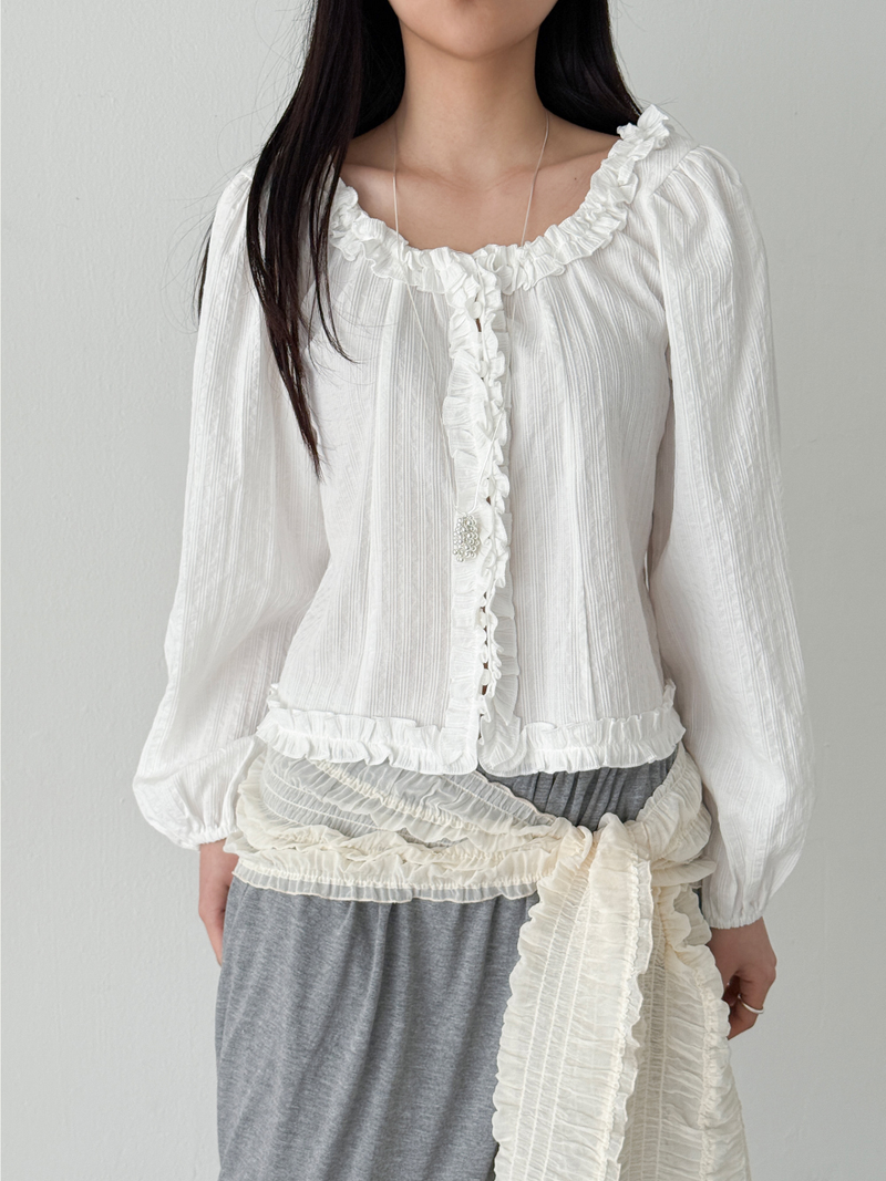 crinkled veil scarf (2color)