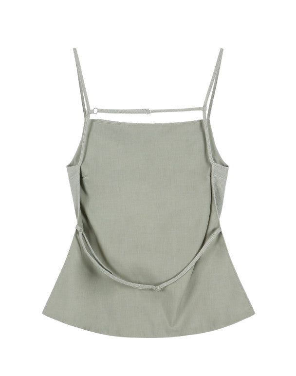 Linen Backless Top (BEIGE)
