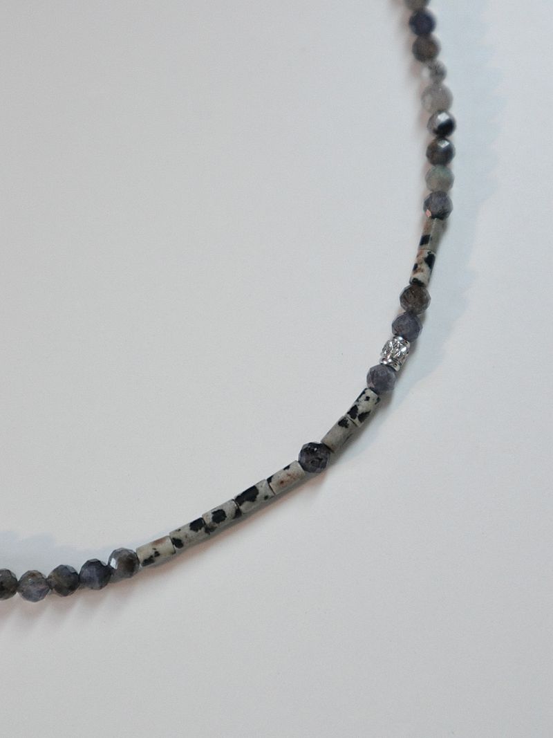 iolite gemstone choker