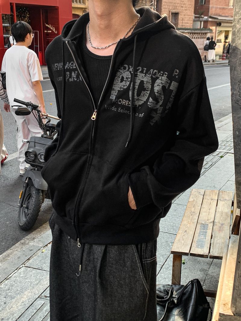 Gen Z Post Hood Zip-Up