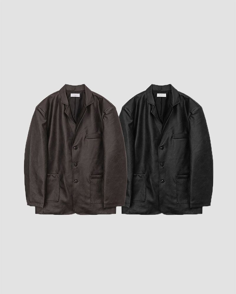 Heritage Leather Blazer Jacket