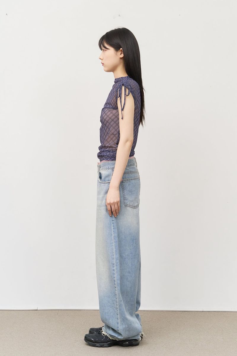 (W) Lace Sagging Denim