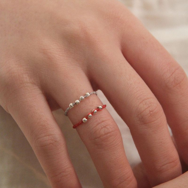 [CCNMADE][BTS V] GOOKHWA Silver Ring (Red)