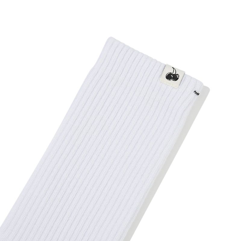 KIRSH PLAIN LOGO SOCKS 2PACK [WHITE]