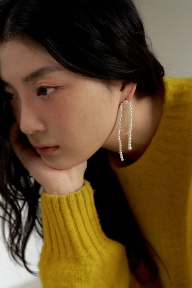 ribbon bow drop earring
