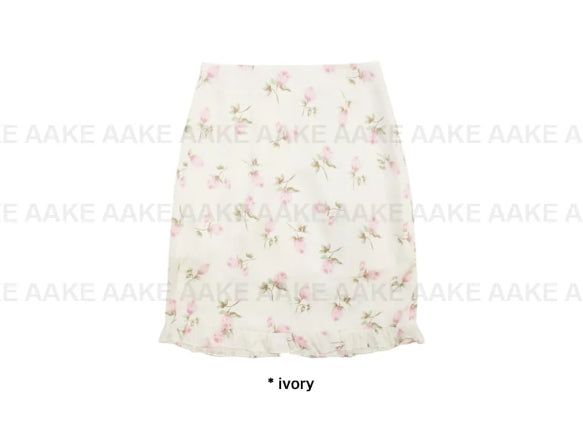 BLOOM FRILL MIDI SKIRT