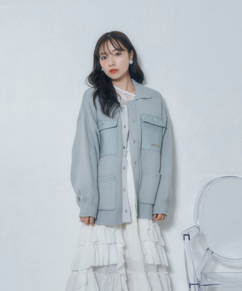 UNISEX ポケットニットジャケット