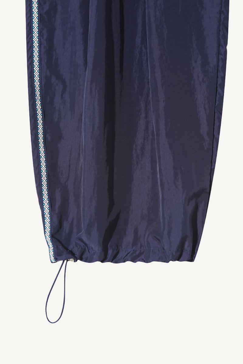 Side ethnic nylon pants