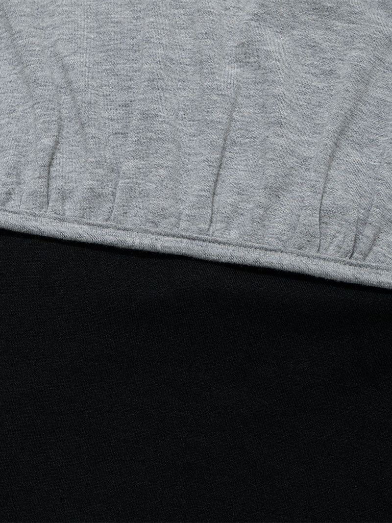 SHIRRING CONTRAST TANK TOP(GREY)