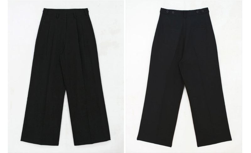 LMN All-Day Pintuck Bejo Wide Slacks (4 colors)