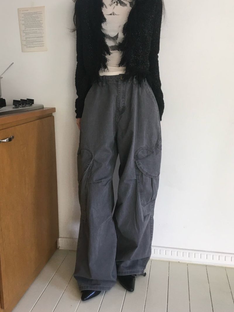 Heart Washed Cargo Pants