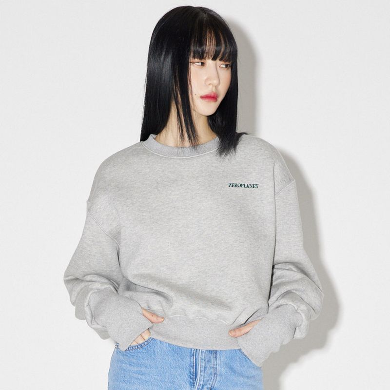 キティーフリーススウェットシャツ / Kitty Warmer Fleece Sweatshirt [GREY]