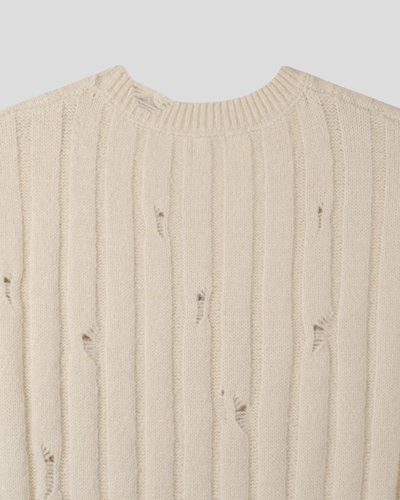 MG Wool Blend Damage Knitwear (4 colors)