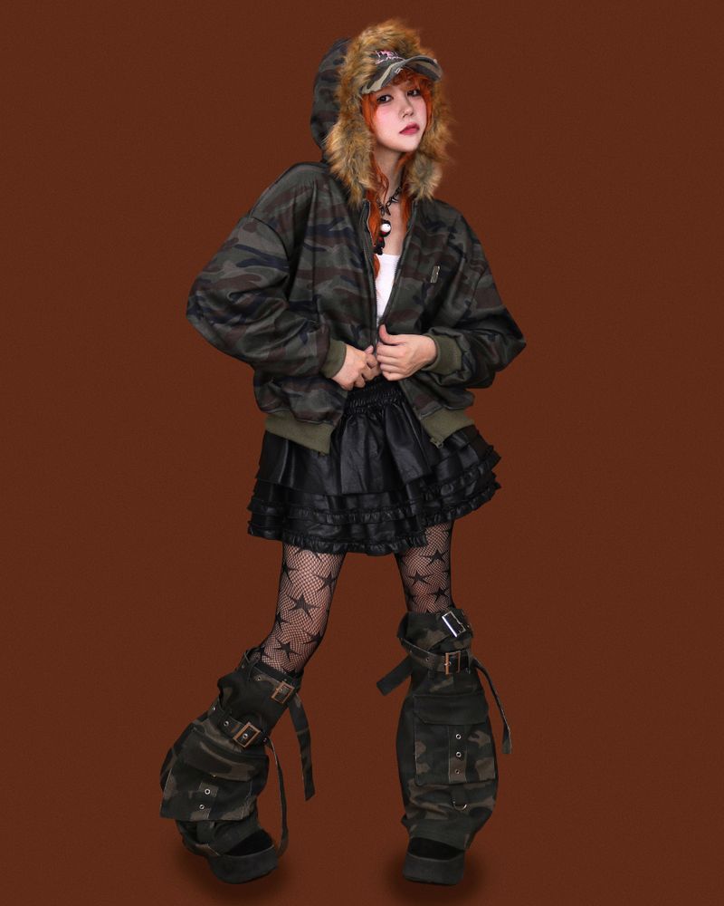camo belt leg warmer