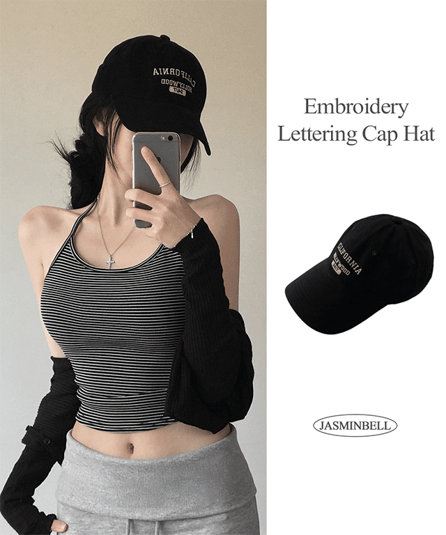 JASMINBELL(ジャスミンベル)の「Kune Embroidery Lettering Cap Hat(Hats)」