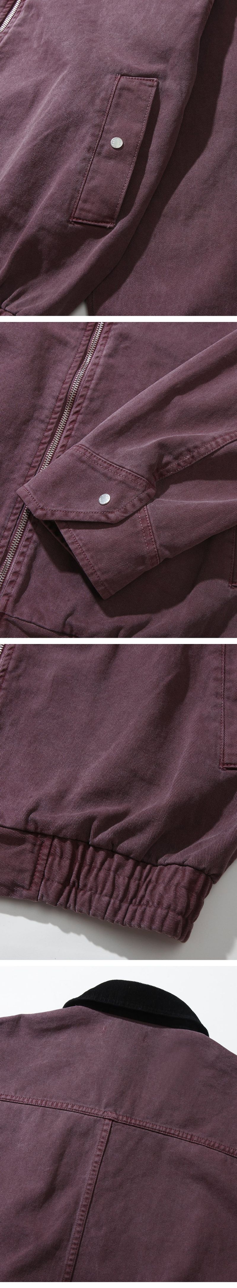 GARMENT-DYING VINTAGE WORK JACKET_DUSTY PINK
