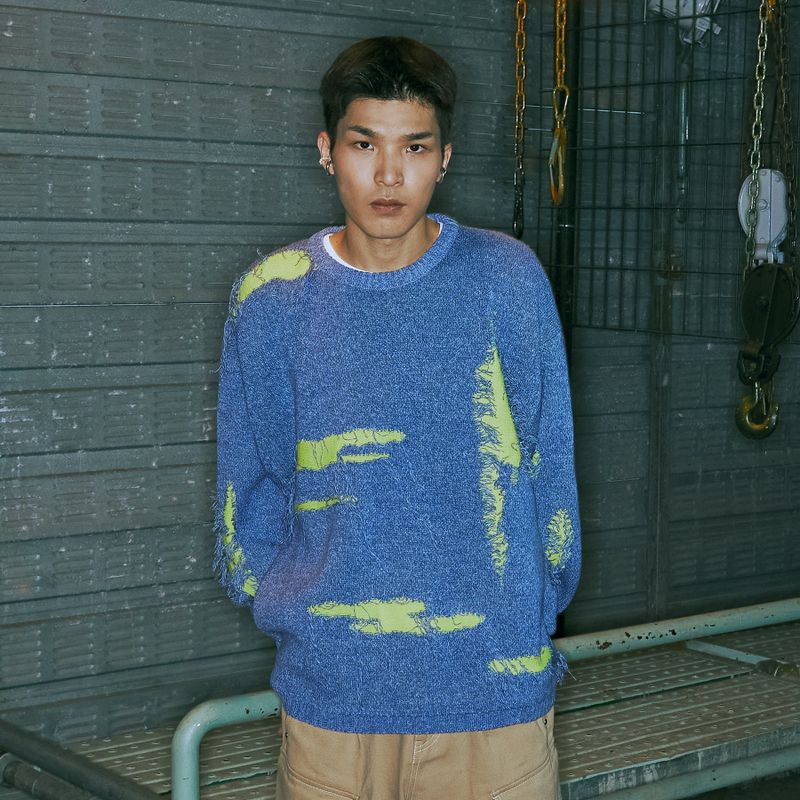 ROMANTIC CROWN（ロマンティッククラウン）の「ROUGH DAMAGE KNIT（Tops）」