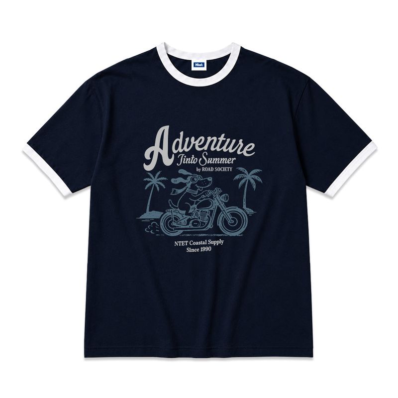 adventure into summer overfit ringer t-shirt (3color)