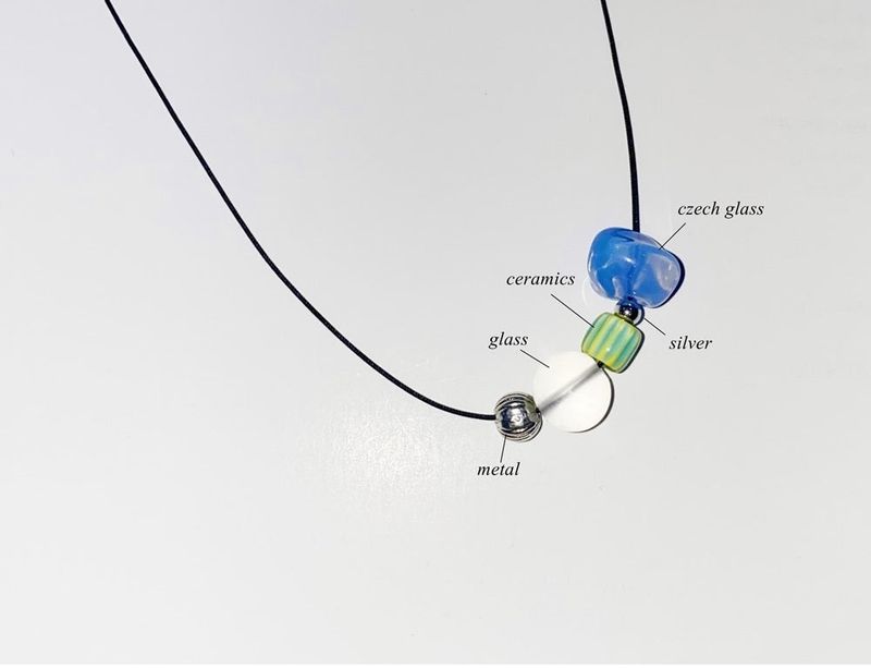 point beads necklace (6color)