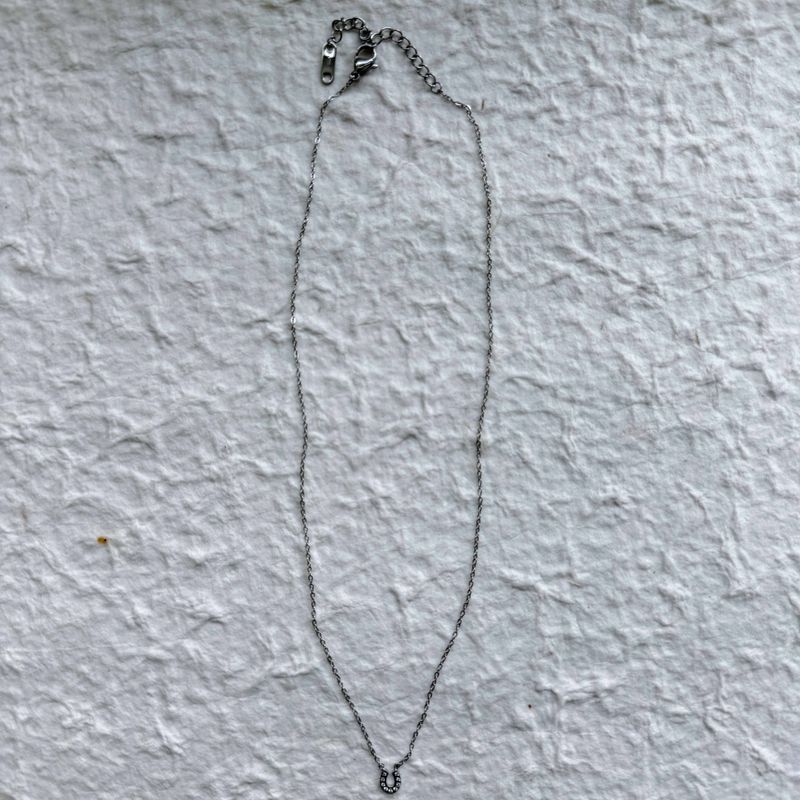 Silver Charm Horseshoe Necklace