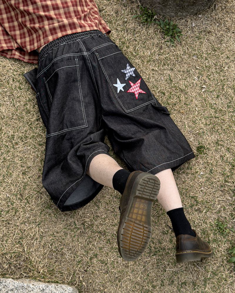 Stel Patch Bermuda Denim Pants