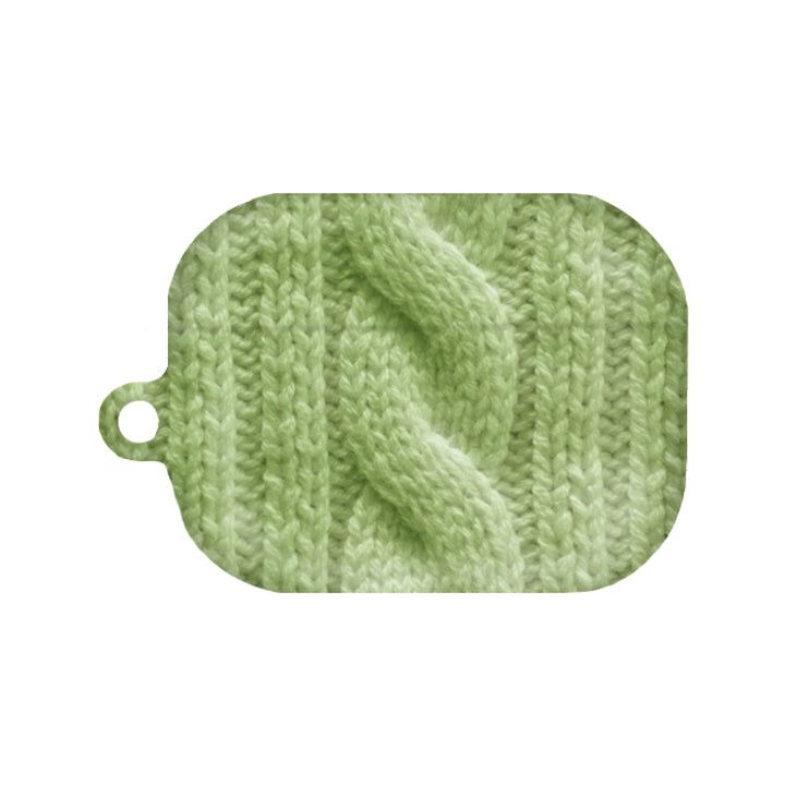 ONCESTUDIO(オンセスタジオ)の「(12 light green) Twisted Knitted matte AirPods Case(Smartphone Accessories)」