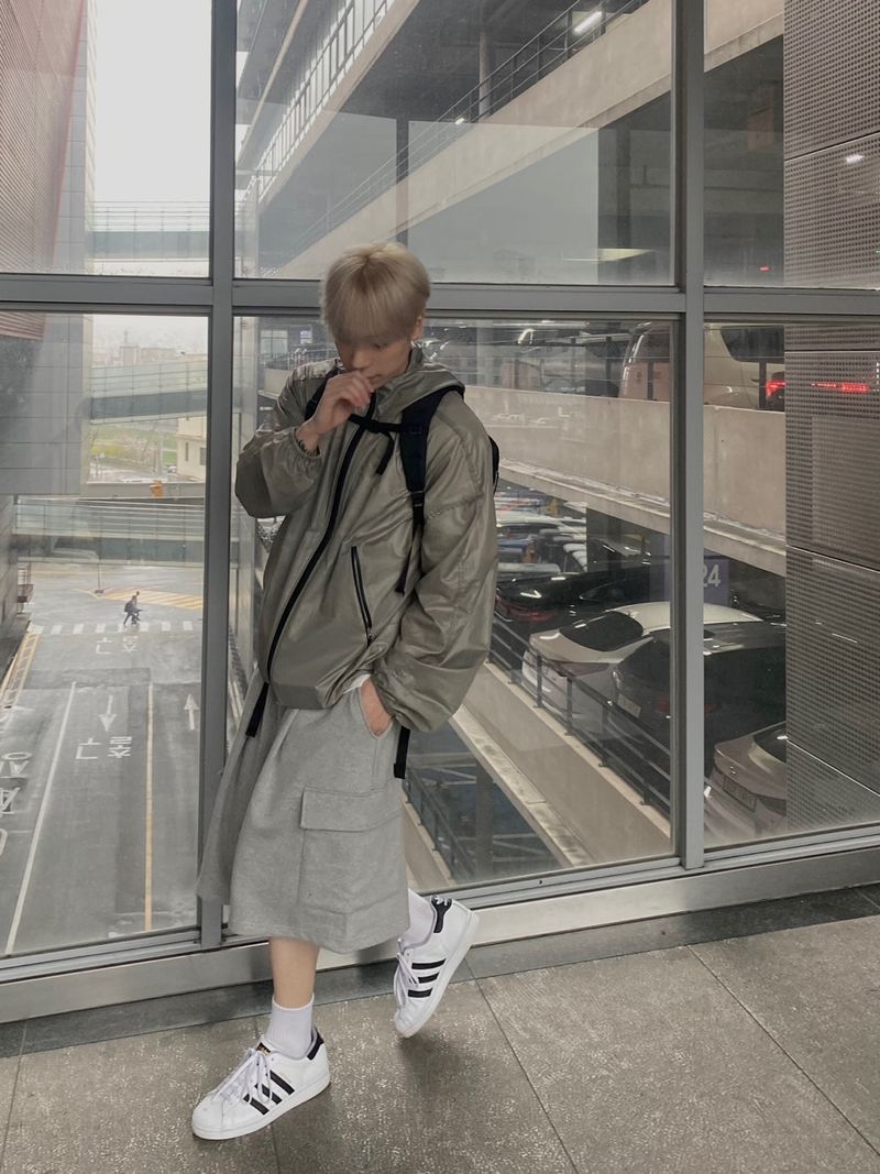 Strap sweat bermuda pants 2C