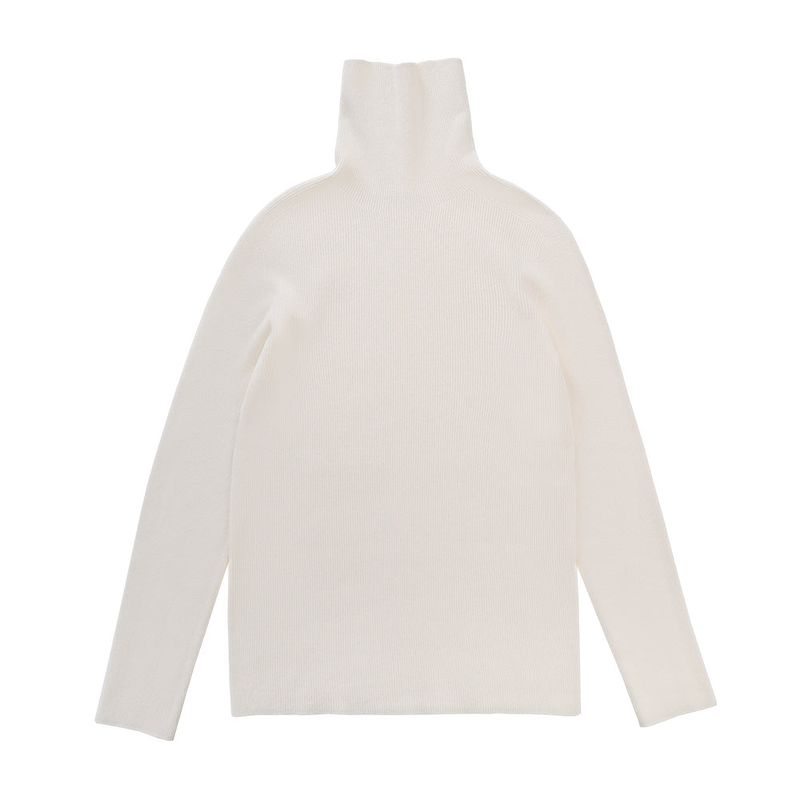 HIGH-NECK KNIT TOP (Ivory)