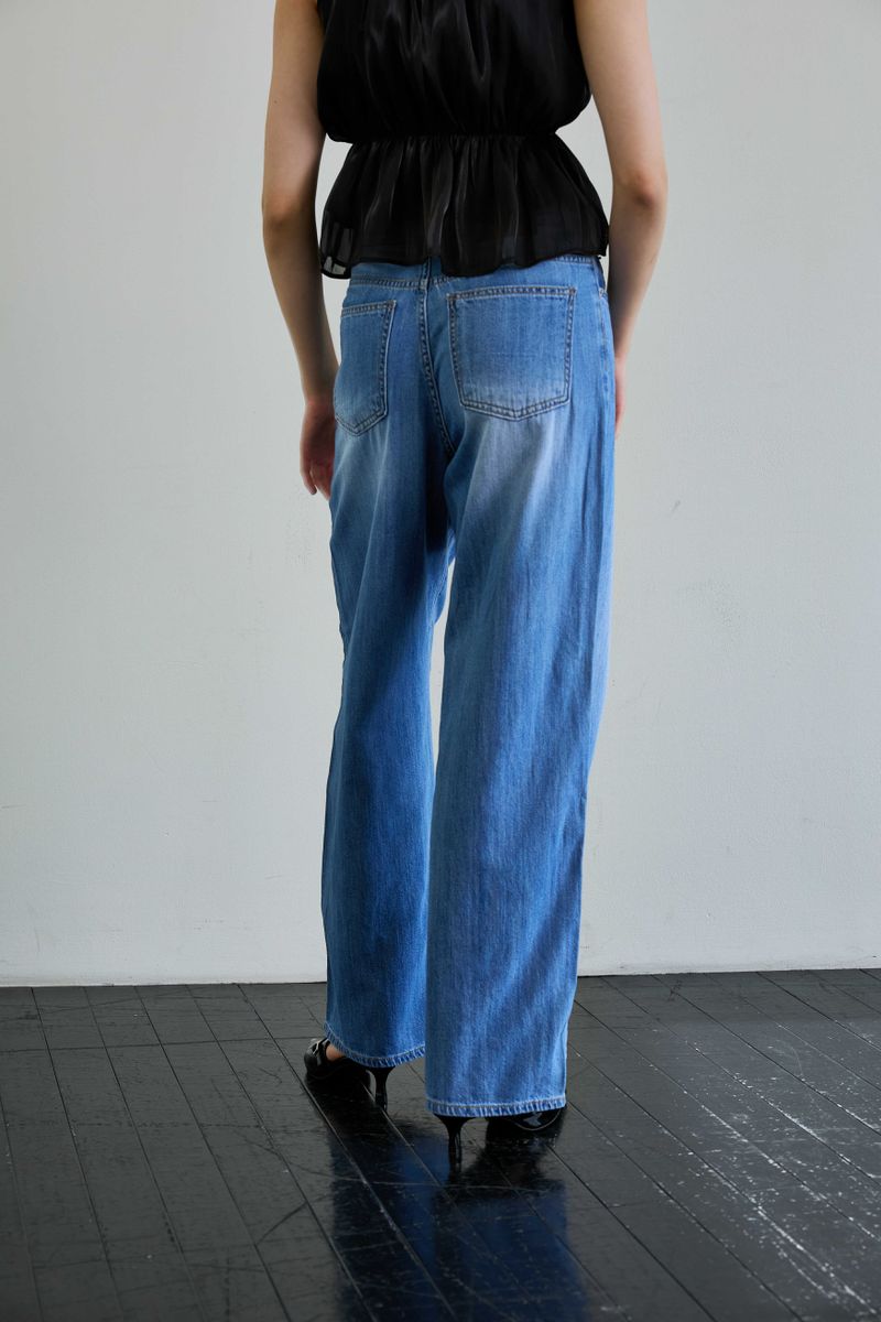 AZURE WIDE DENIM PANTS / BLUE