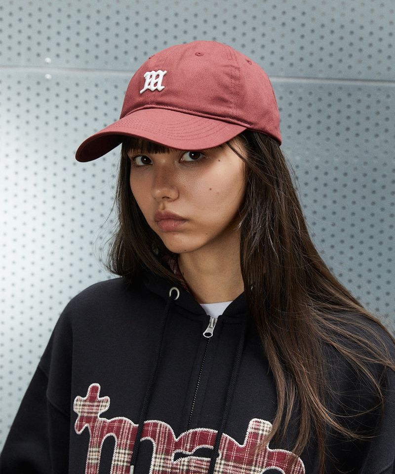 mahagrid（マハグリッド）の「M LOGO COTTON BALL CAP_BURGUNDY（Hats）」
