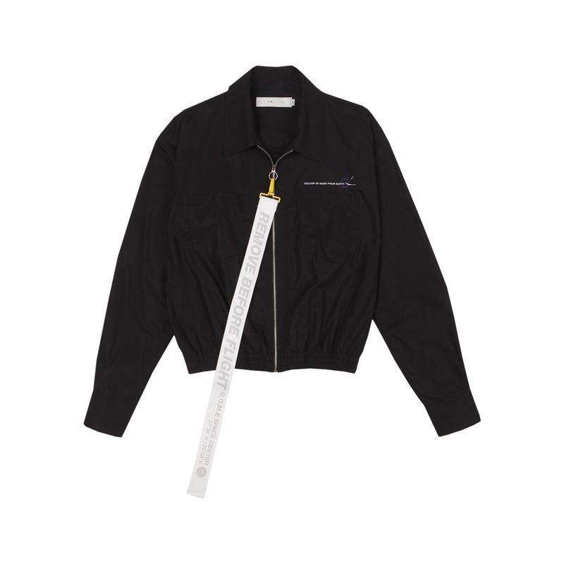 C.O.M.E（シーオーエムイー）の「[UNISEX] Removable Strap Cropped Shirt (BLACK)（Tops）」