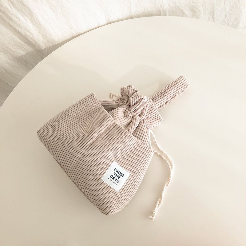 【MADE】Corduroy Pouch Bag - Beige
