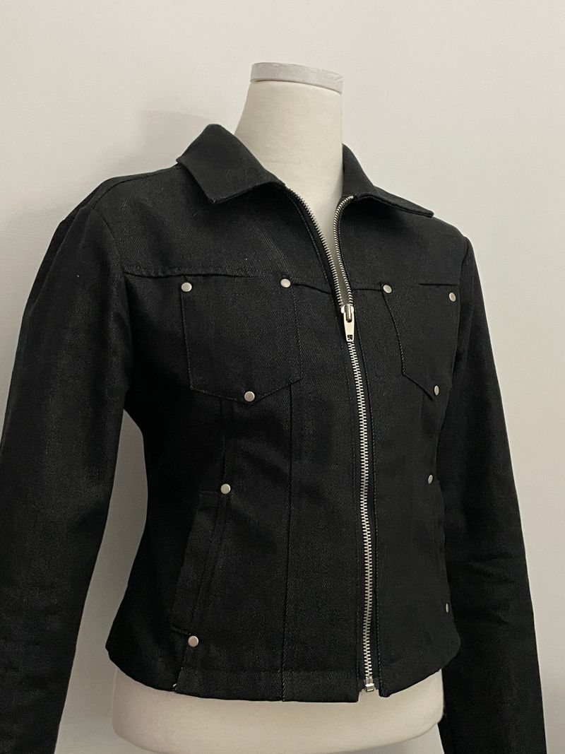 Black Denim Stud Jacket