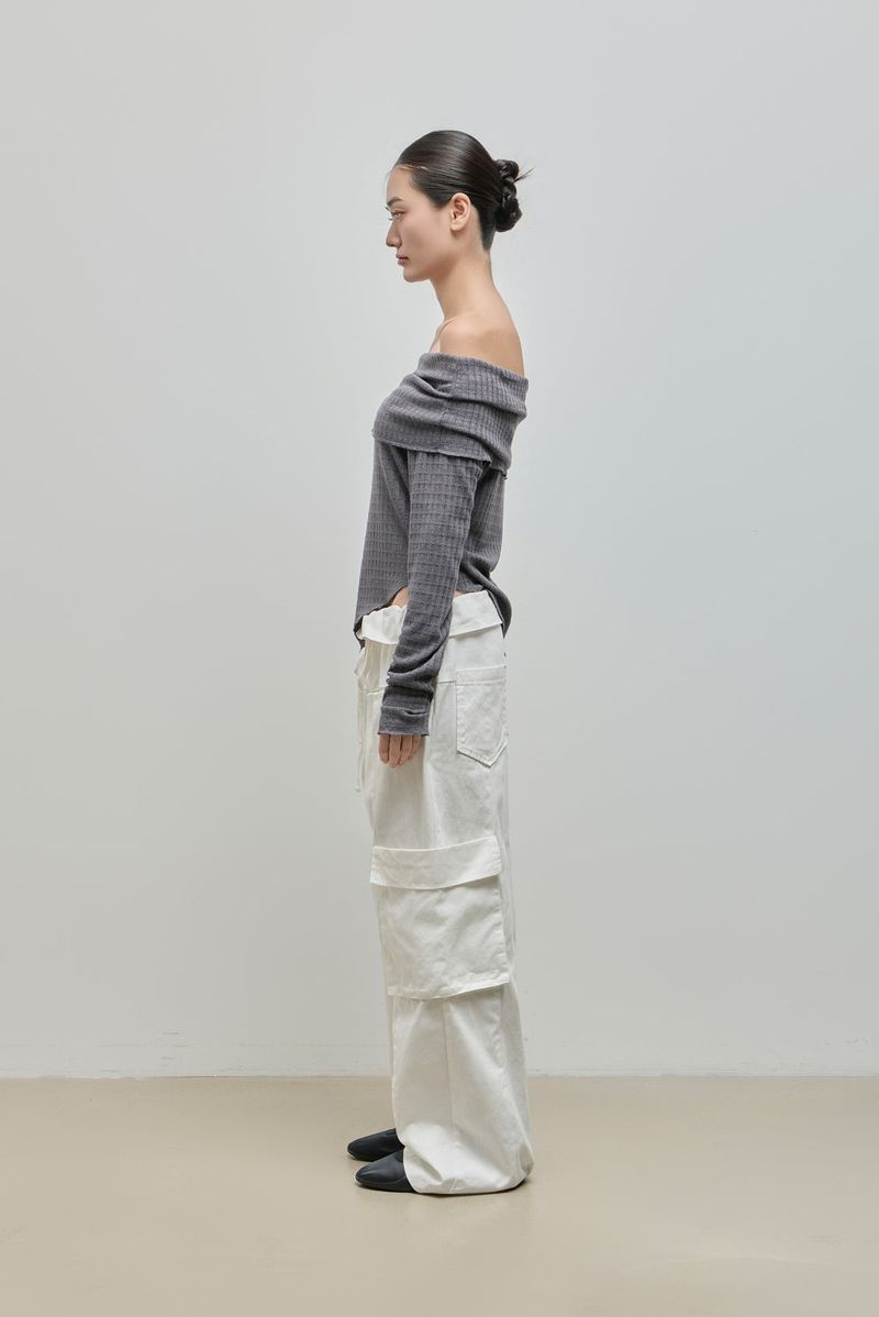 Fold Cargo Pants_Ivory
