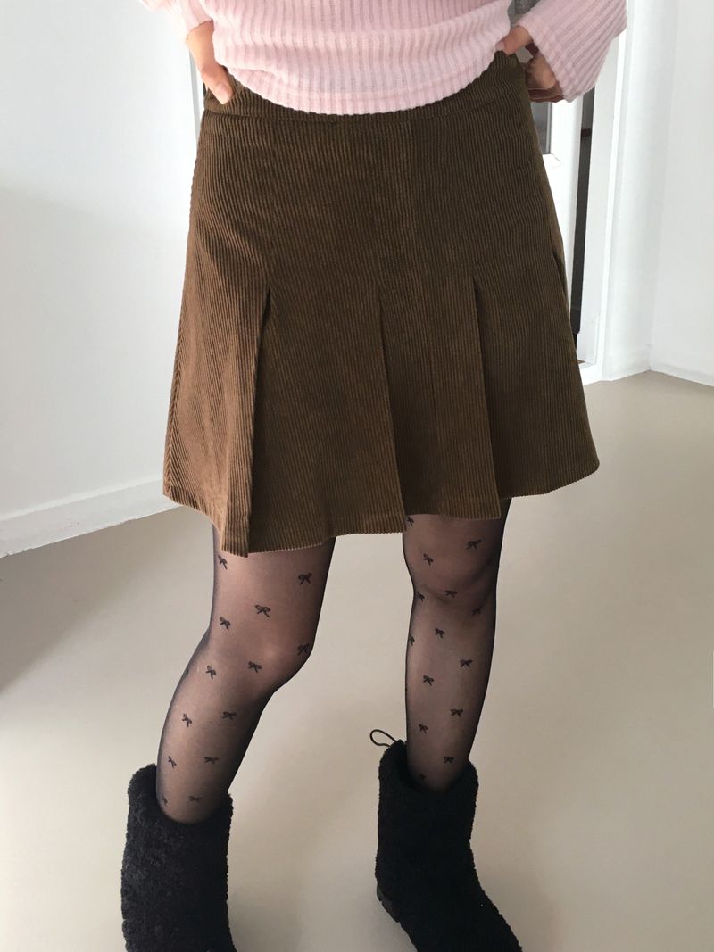 Belan golden pleated mini skirt