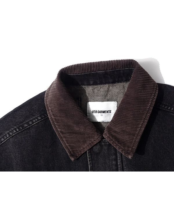 RG Denim Placket Trucker Jacket (Black)