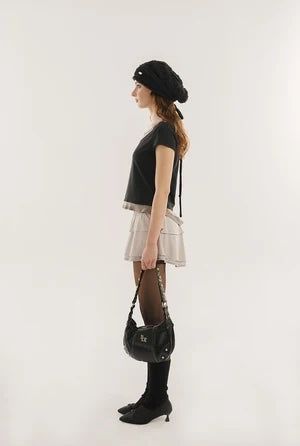 Slit layered top