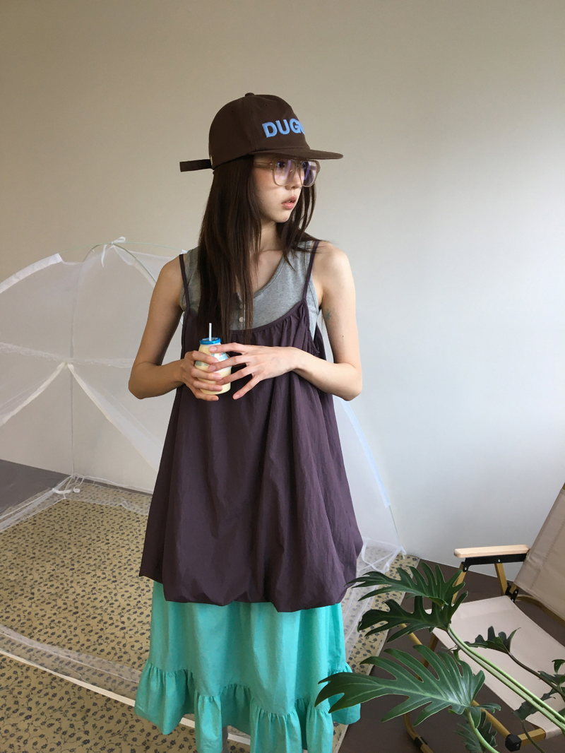 ログヘンリーネックスリーブレストップス (5color)
