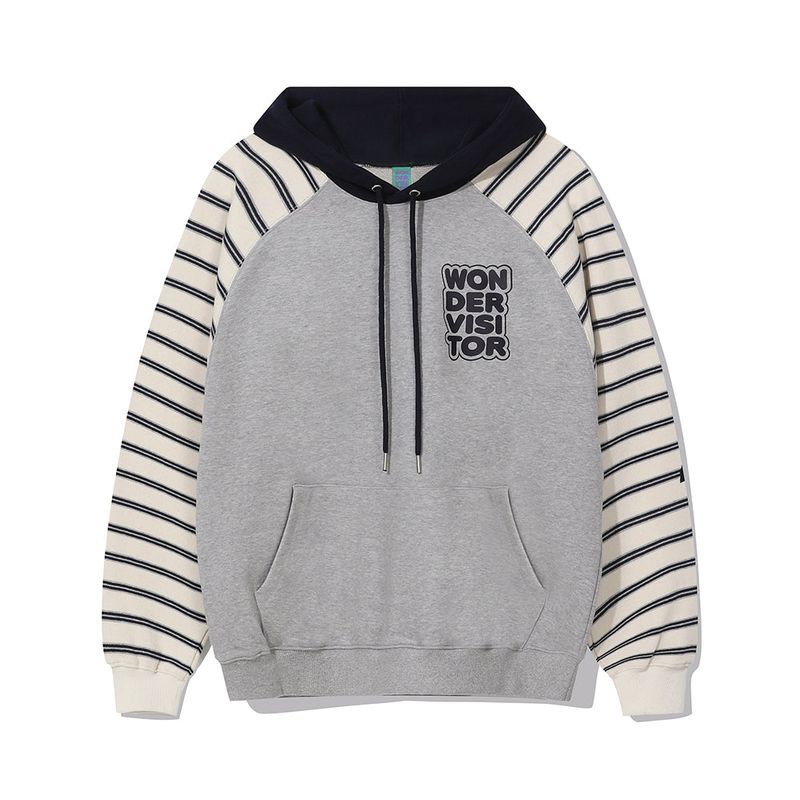 Logo mixed Raglan Hoodie [2 color]
