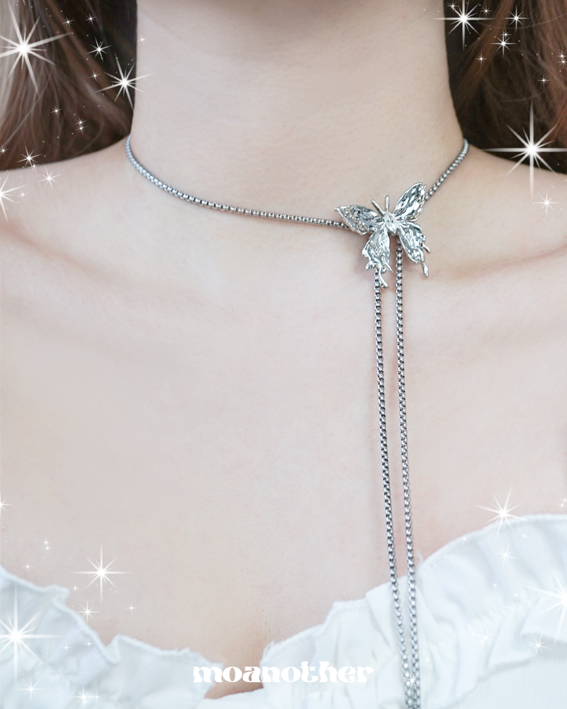 Butterfly Long Chain Necklace